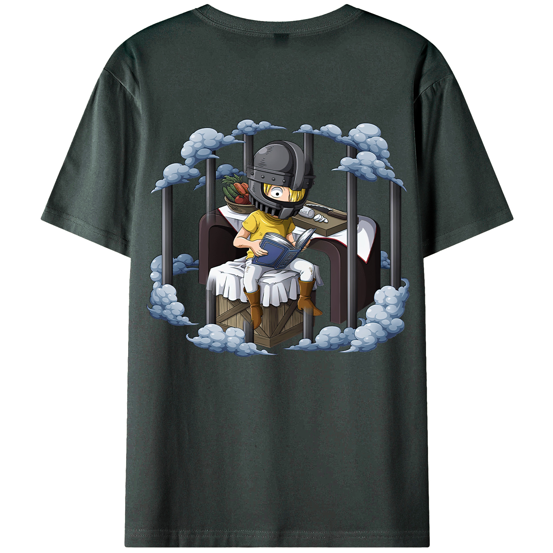 （画像用） ワンピース サンジ ONE PIECE Sanji 綿100％ メンズ半袖Tシャツ（バックプリント） 通気性